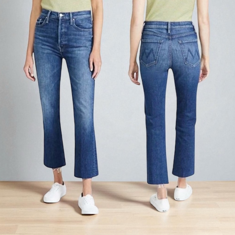 MOTHER Blue Ankle Crop Jeans
